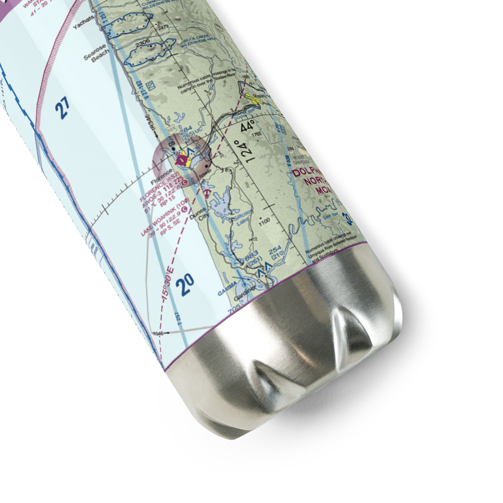 Florence Municipal Airport (6S2) VFR Sectional Water Bottle 