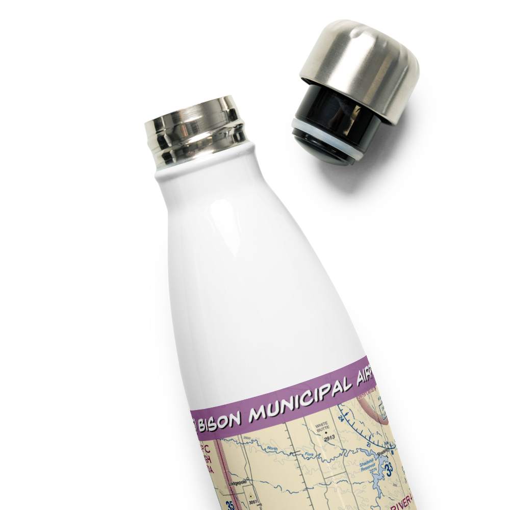 Bison Municipal Airport (6V5) VFR Sectional Water Bottle 