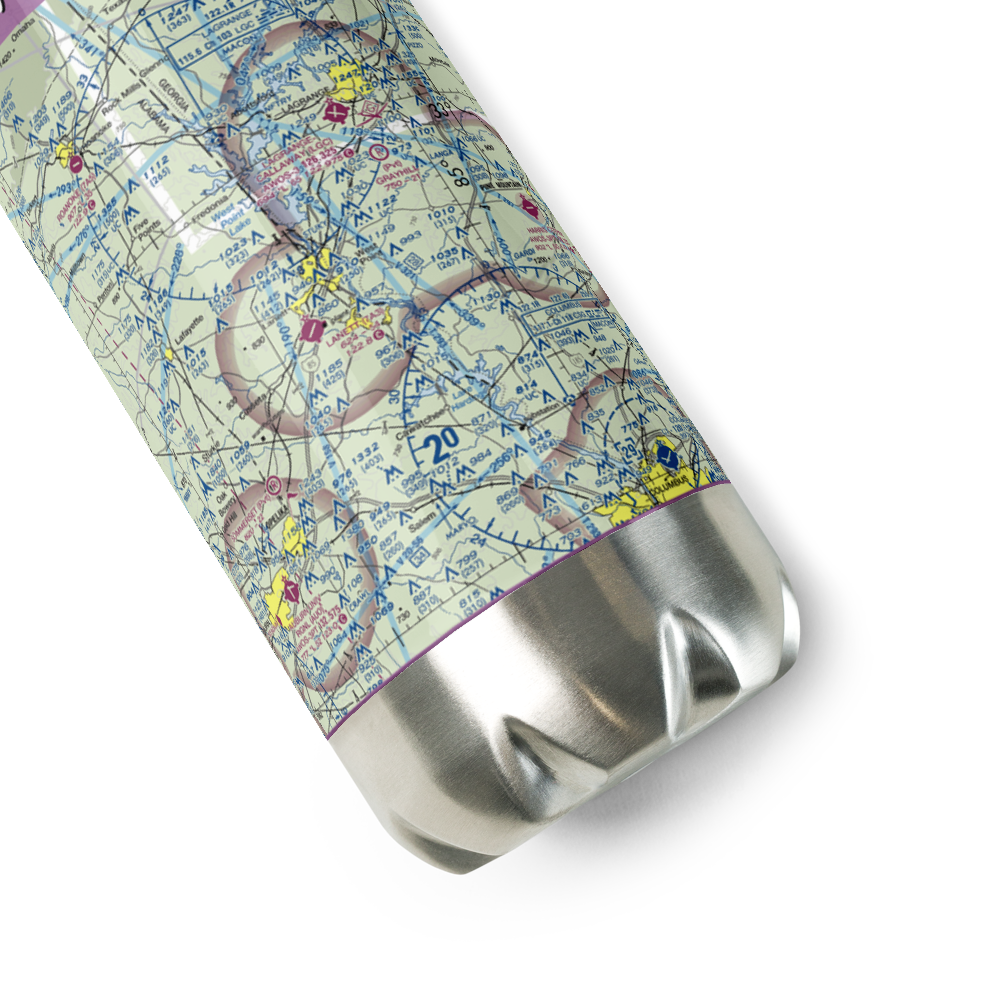 Lanett Municipal Airport (7A3) VFR Sectional Water Bottle 
