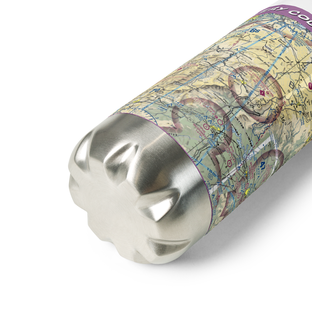 Avery County Morrison Field (7A8) VFR Sectional Water Bottle 