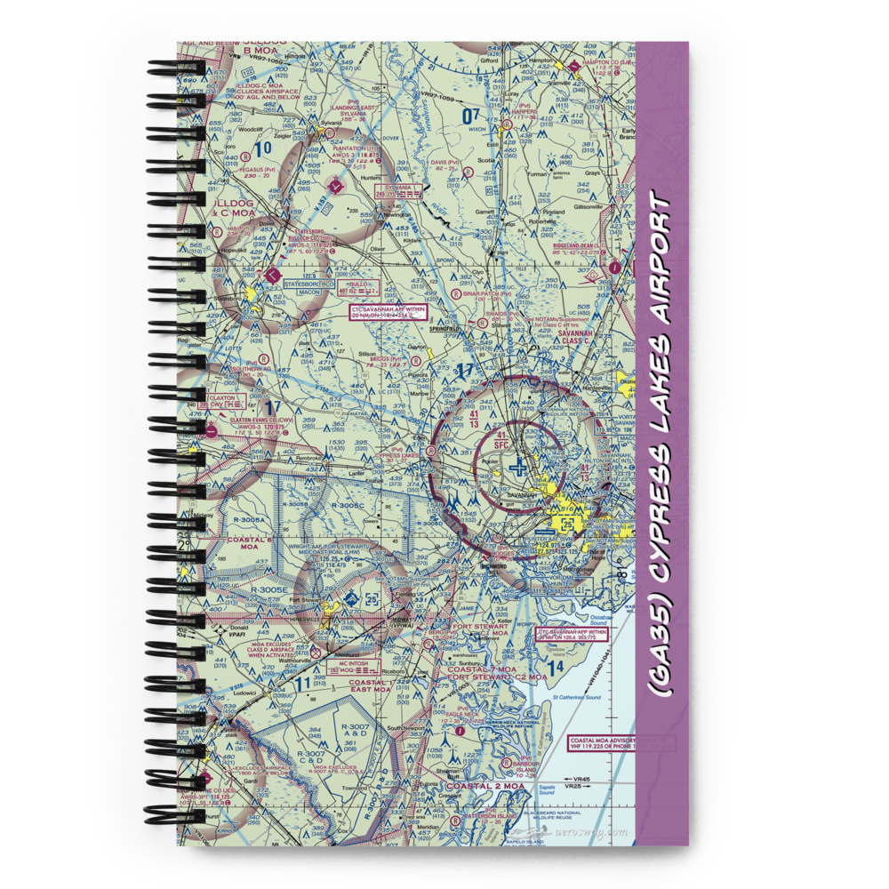 Cypress Lakes Airport (GA35) VFR Sectional Notebook 