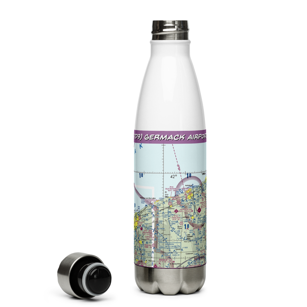 Germack Airport (7D9) VFR Sectional Water Bottle 