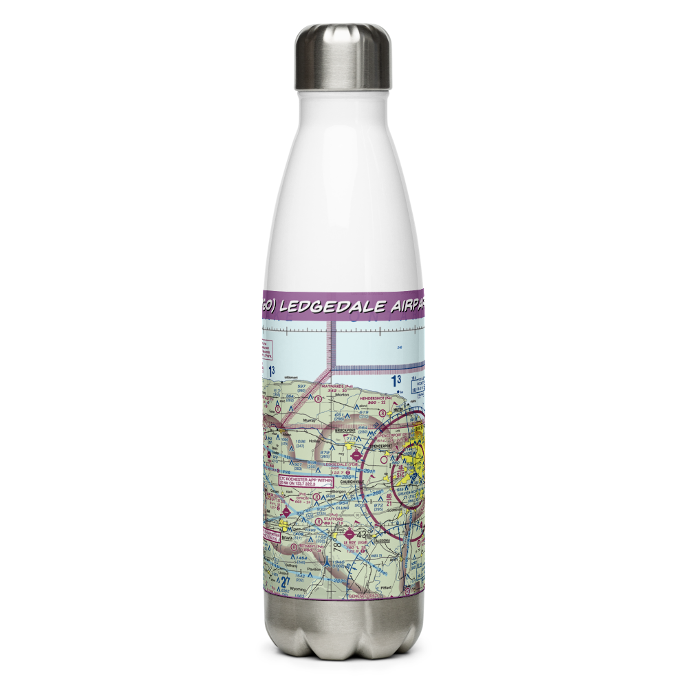 Ledgedale Airpark (7G0) VFR Sectional Water Bottle 