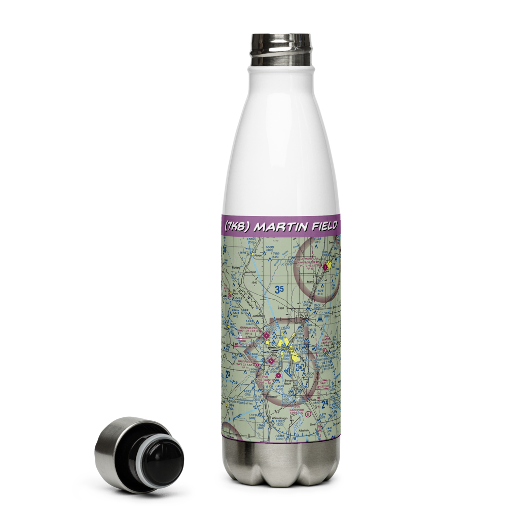 Martin Field (7K8) VFR Sectional Water Bottle 