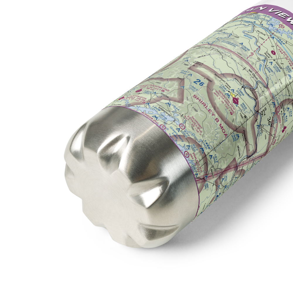 Mountain View Wilcox Memorial Field (7M2) VFR Sectional Water Bottle 