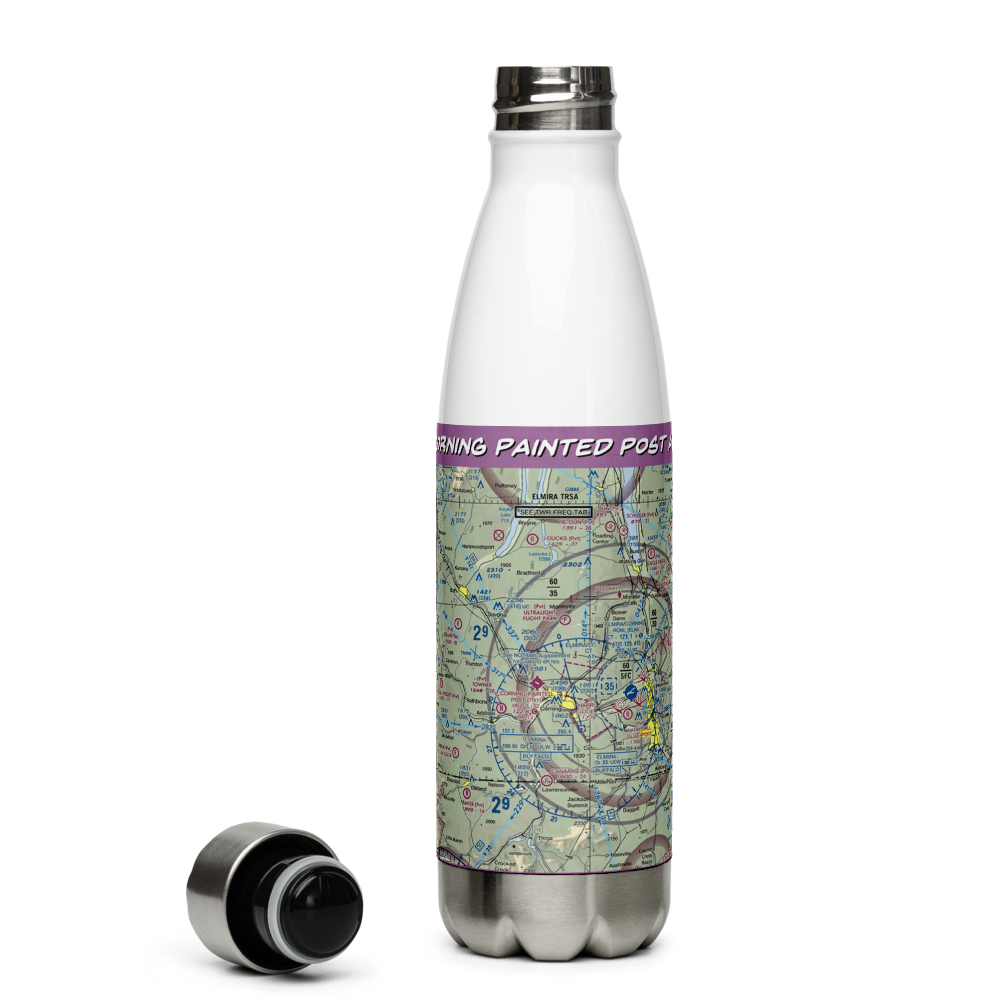 Corning Painted Post Airport (7N1) VFR Sectional Water Bottle 
