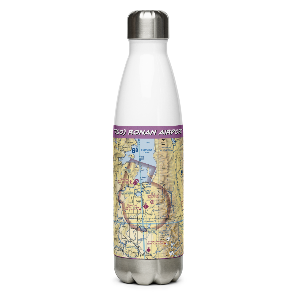 Ronan Airport (7S0) VFR Sectional Water Bottle 