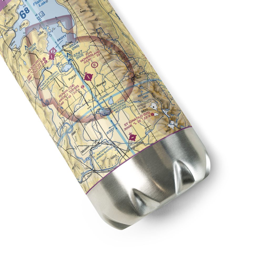 Ronan Airport (7S0) VFR Sectional Water Bottle 