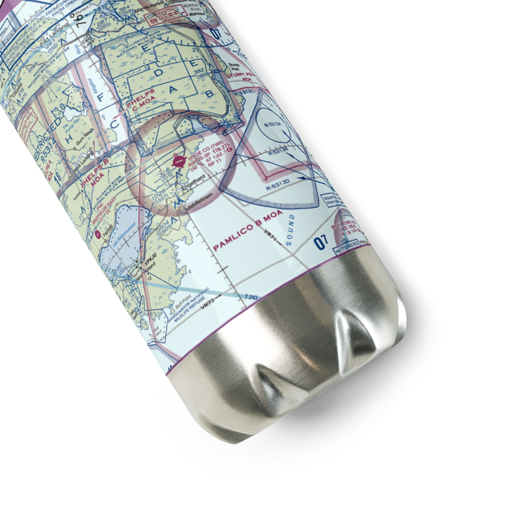 Hyde County Airport (7W6) VFR Sectional Water Bottle 