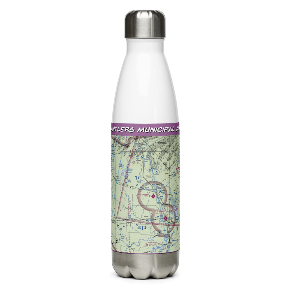Antlers Municipal Airport (80F) VFR Sectional Water Bottle 