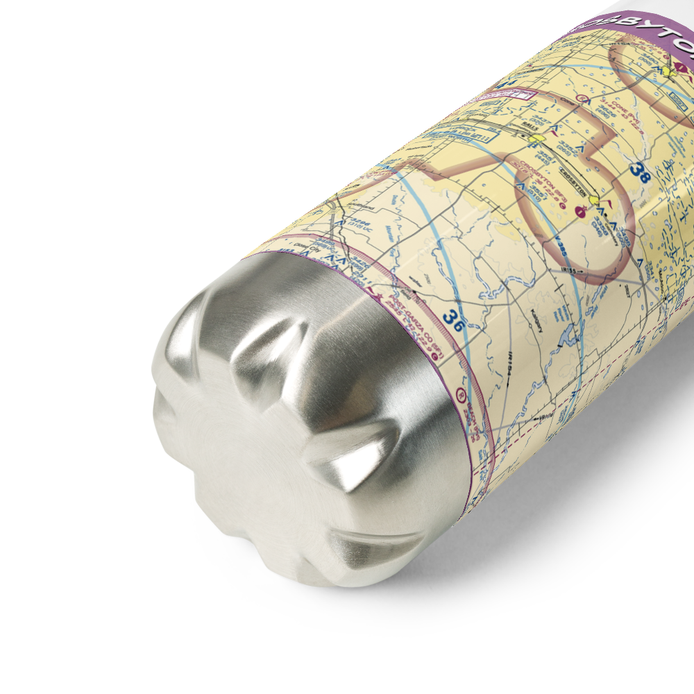 Crosbyton Municipal Airport (8F3) VFR Sectional Water Bottle 