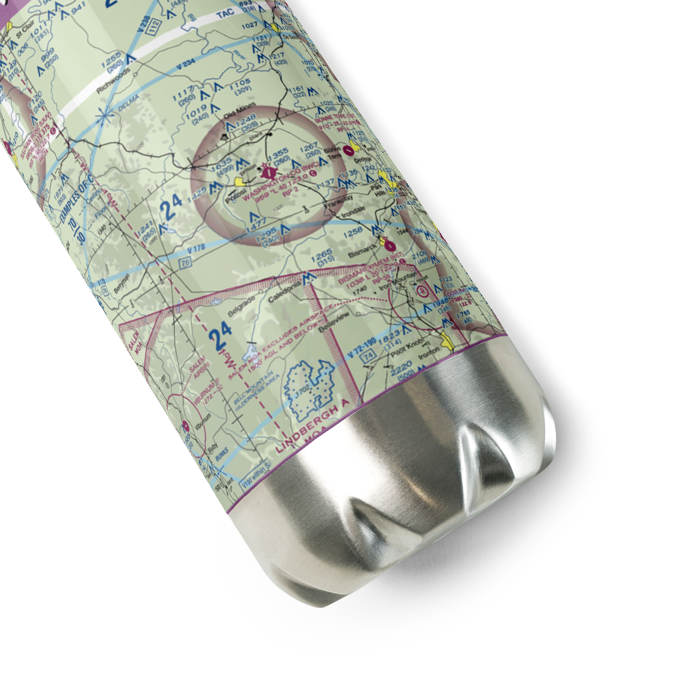 Washington County Airport (8WC) VFR Sectional Water Bottle 