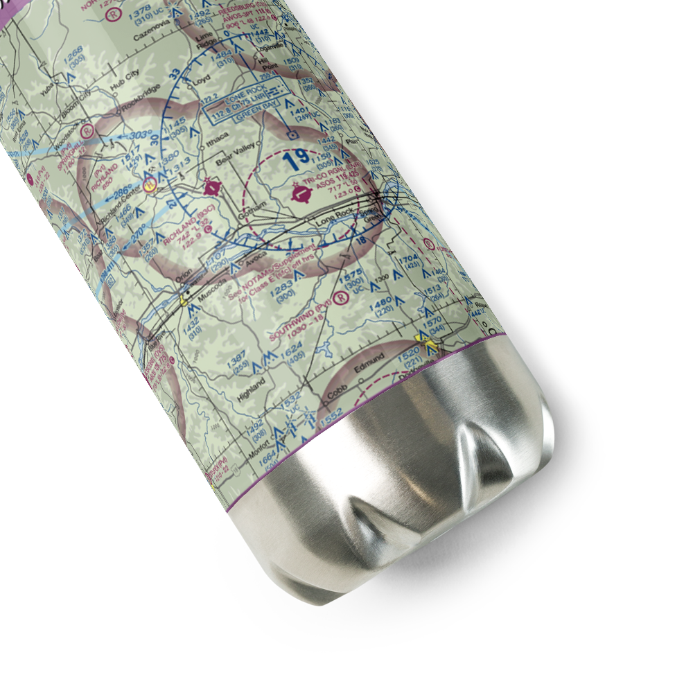 Richland Airport (93C) VFR Sectional Water Bottle 