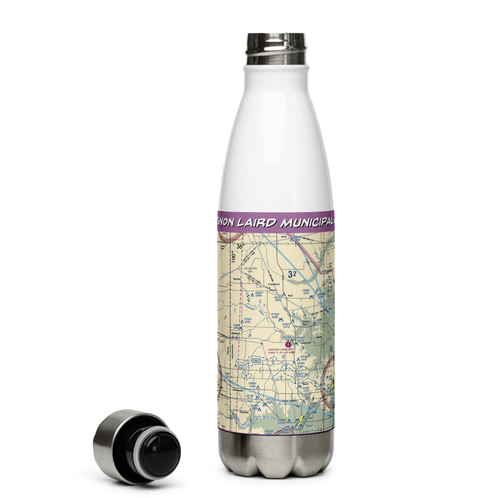 Mignon Laird Municipal Airport (93F) VFR Sectional Water Bottle 