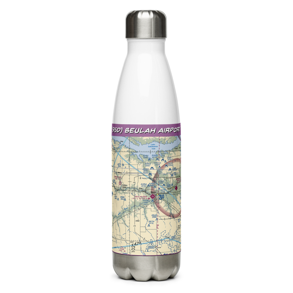 Beulah Airport (95D) VFR Sectional Water Bottle 