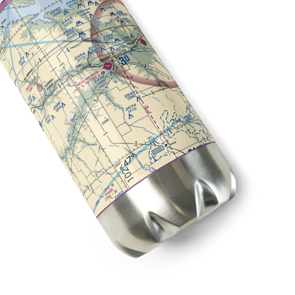 Beulah Airport (95D) VFR Sectional Water Bottle 
