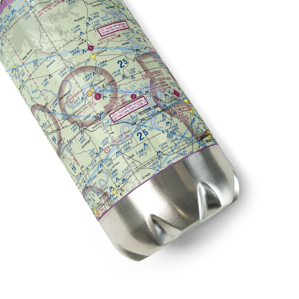 Cleveland Municipal Airport (95F) VFR Sectional Water Bottle 