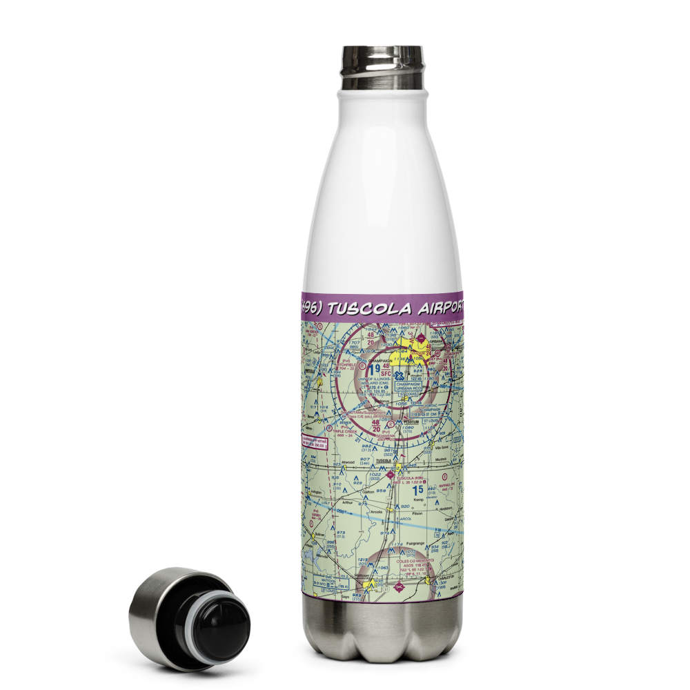 Tuscola Airport (K96) VFR Sectional Water Bottle 