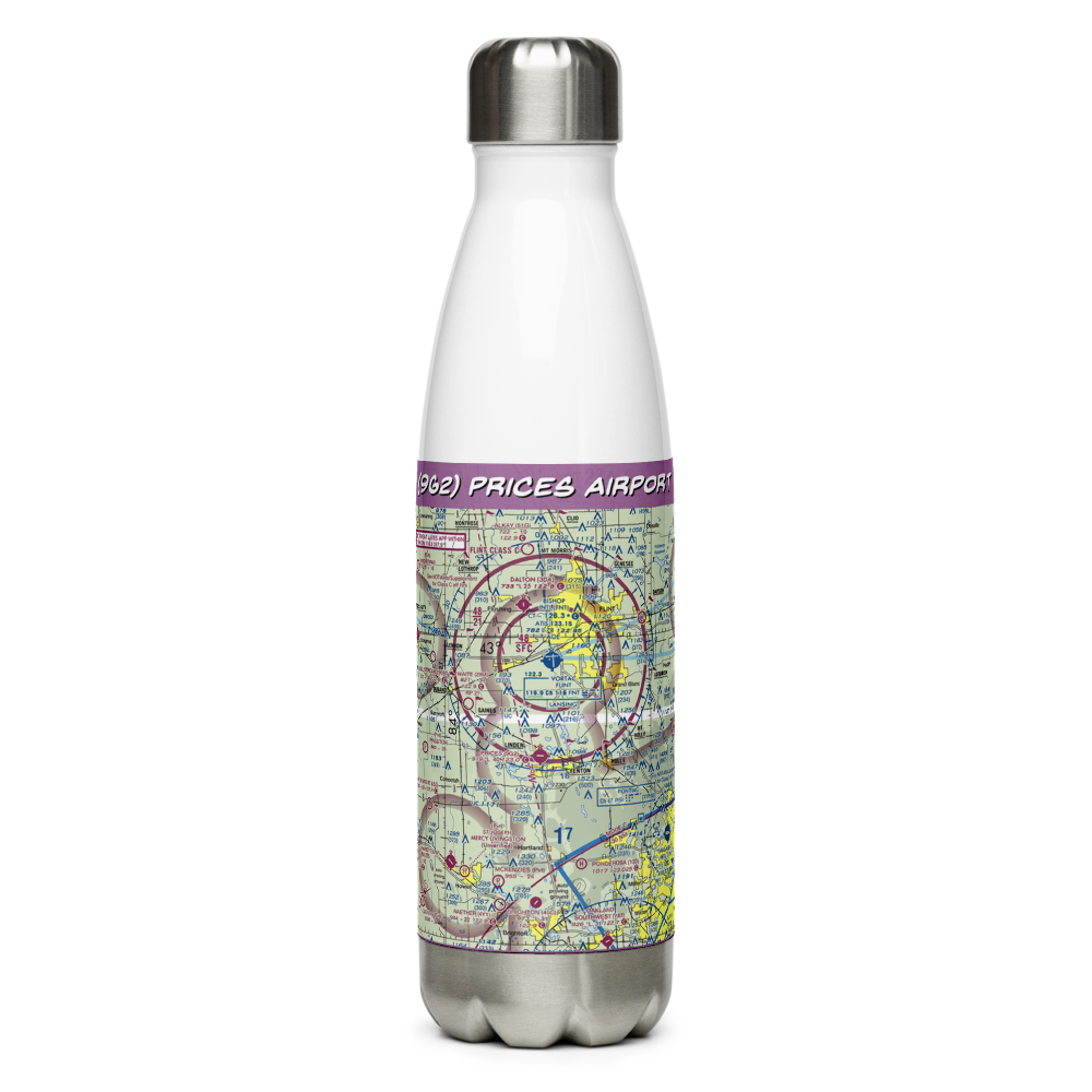Prices Airport (9G2) VFR Sectional Water Bottle 