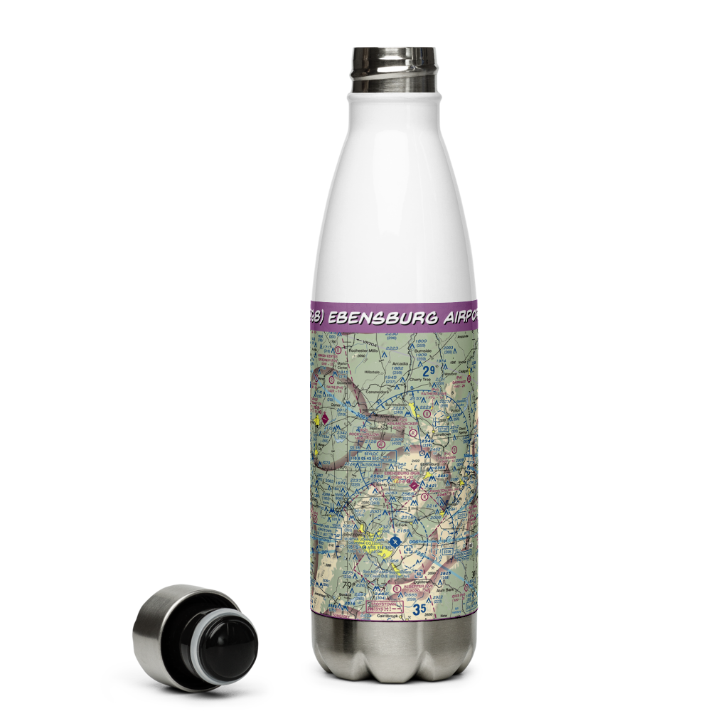 Ebensburg Airport (9G8) VFR Sectional Water Bottle 