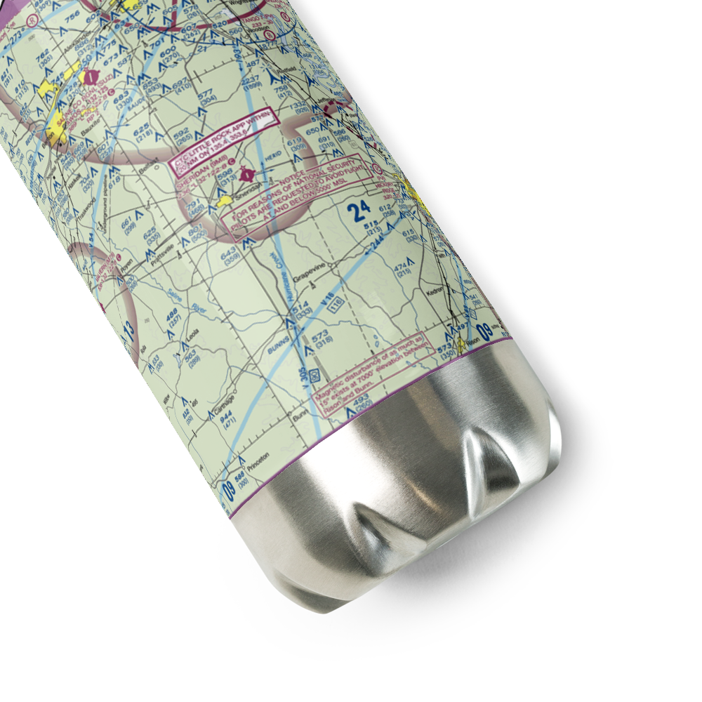 Sheridan Municipal Airport (9M8) VFR Sectional Water Bottle 