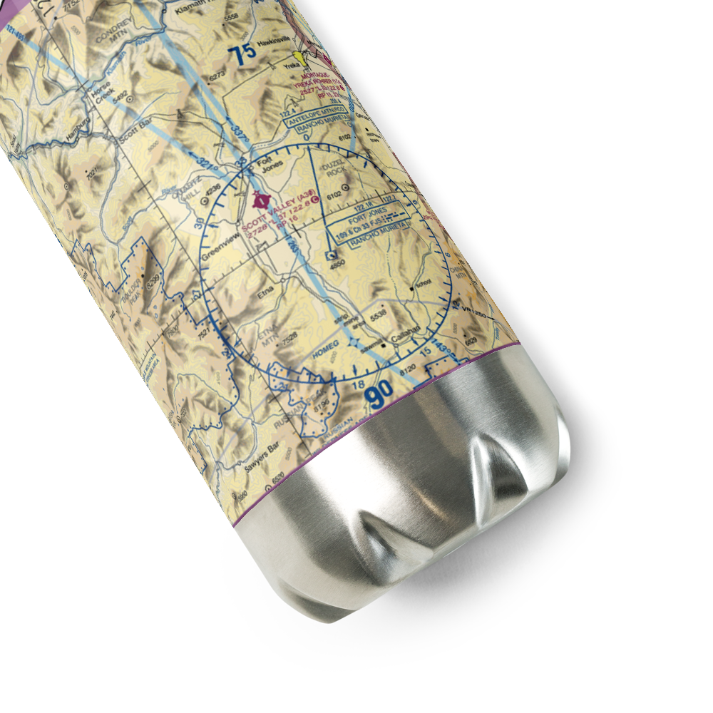 Scott Valley Airport (A30) VFR Sectional Water Bottle 