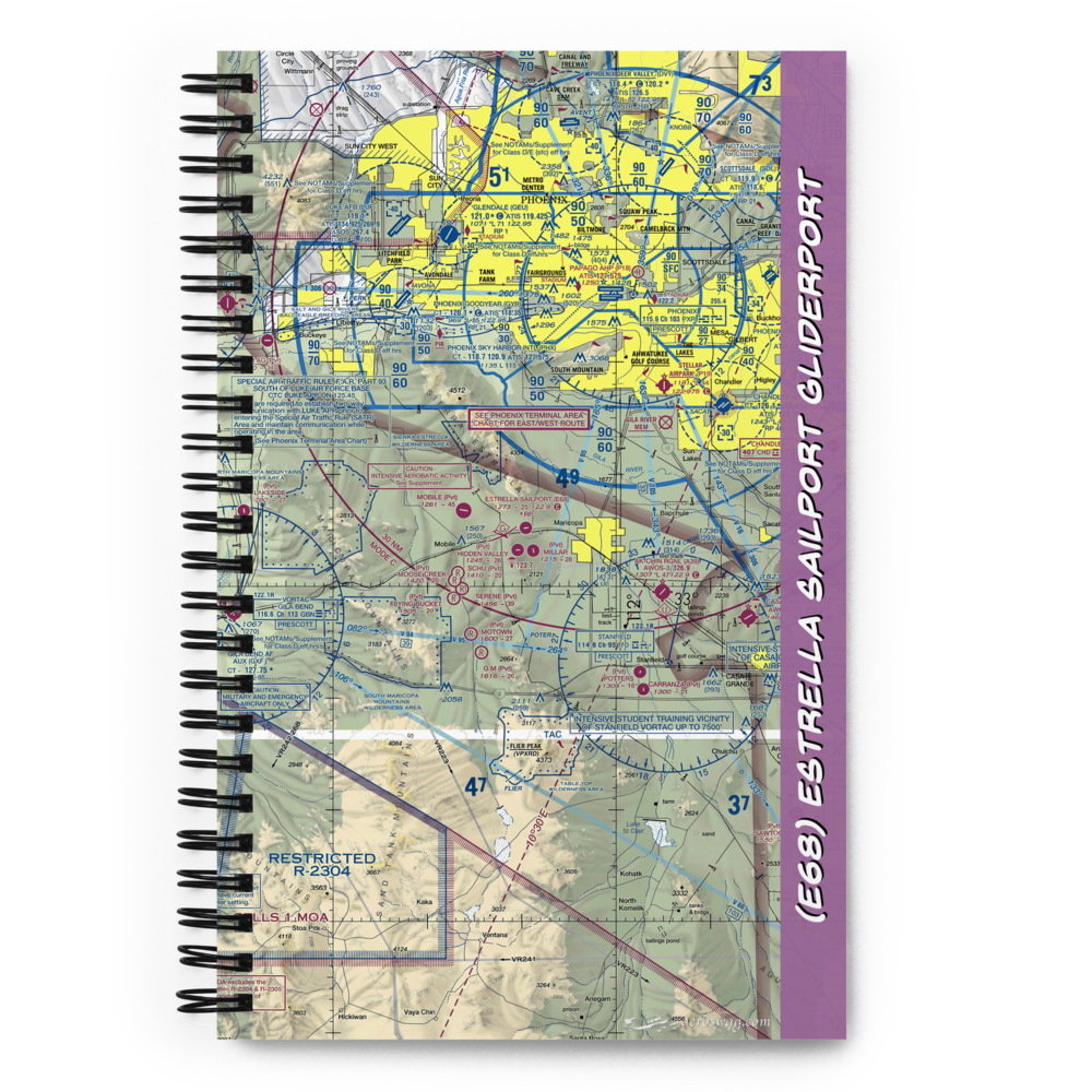 Estrella Sailport Gliderport (E68) VFR Sectional Notebook 