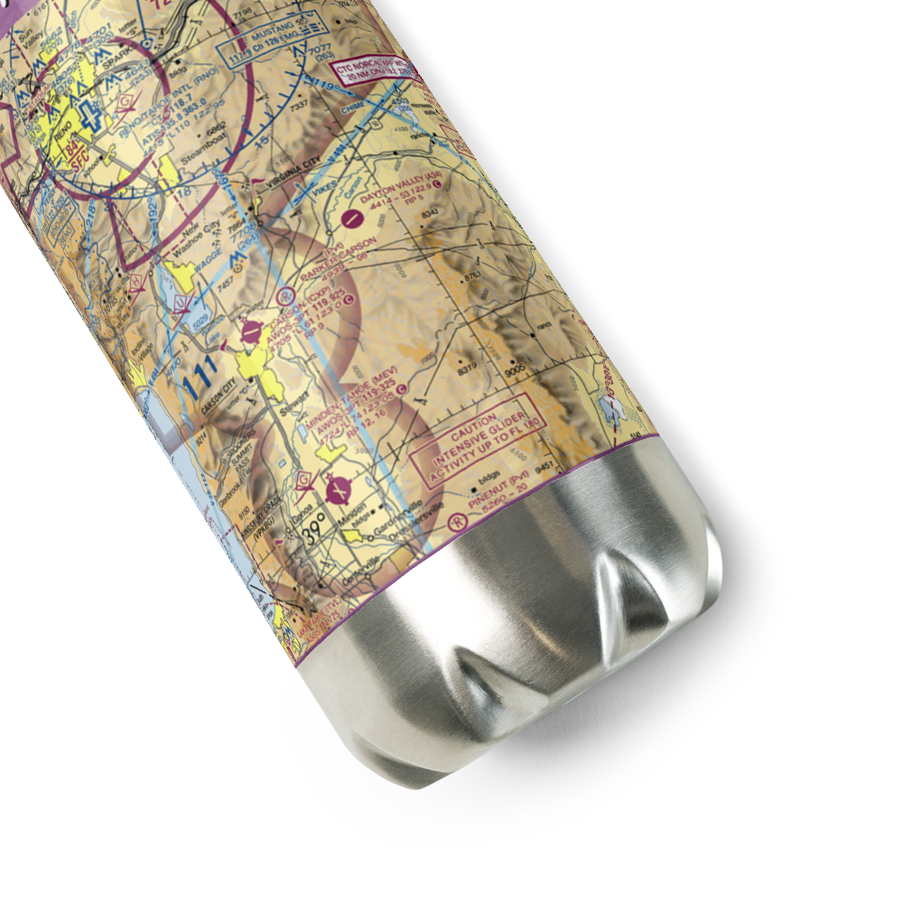 Dayton Valley Airpark (A34) VFR Sectional Water Bottle 