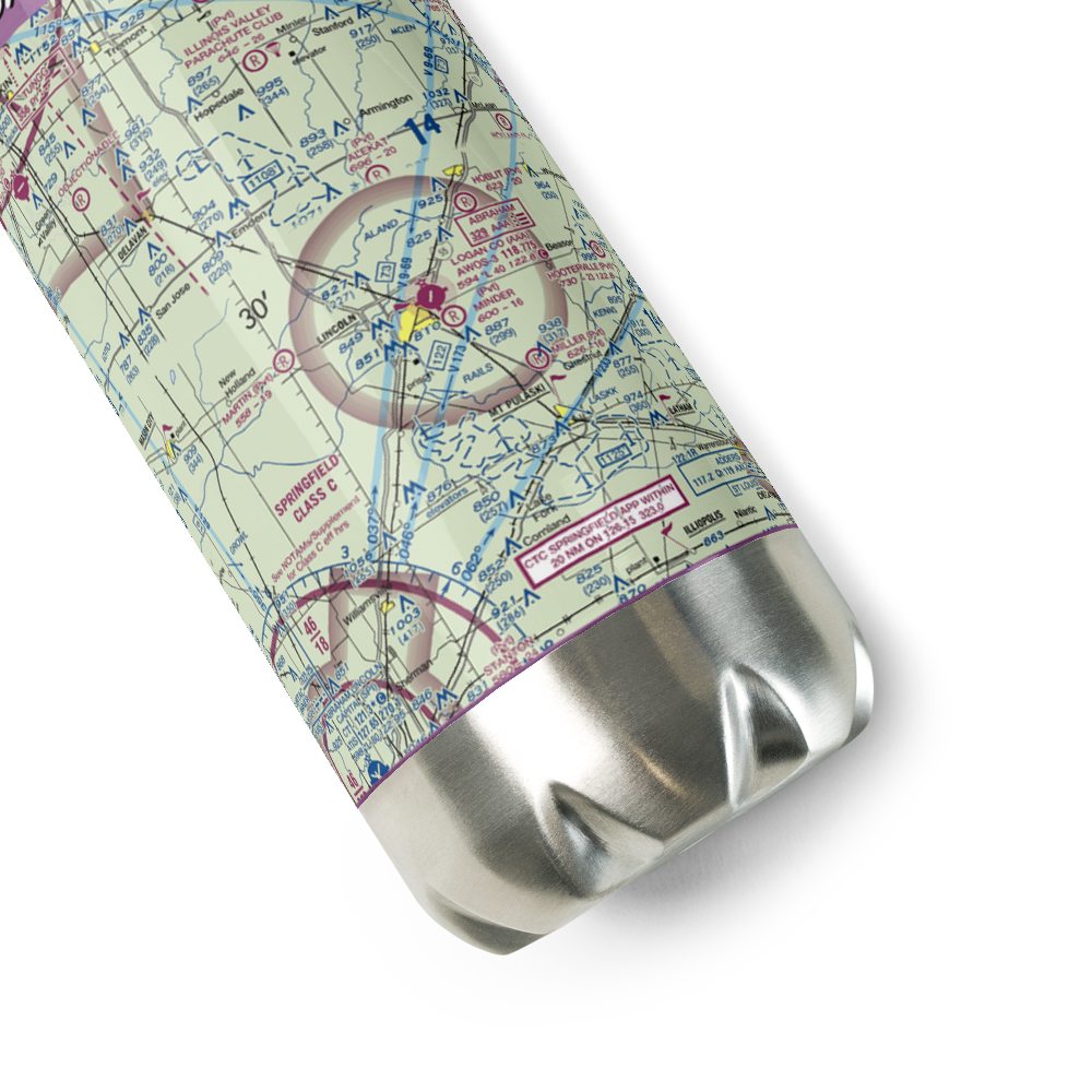 Logan County Airport (AAA) VFR Sectional Water Bottle 