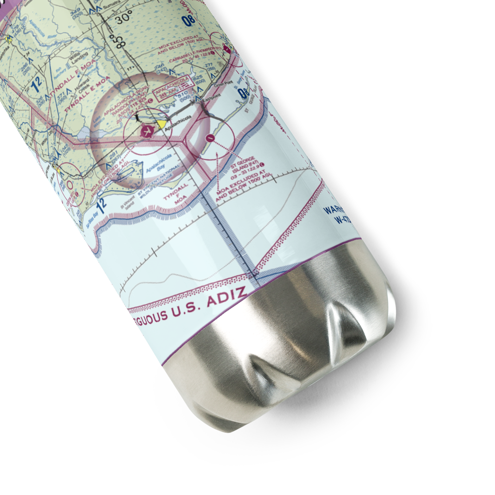 Apalachicola Regional Airport (AAF) VFR Sectional Water Bottle 