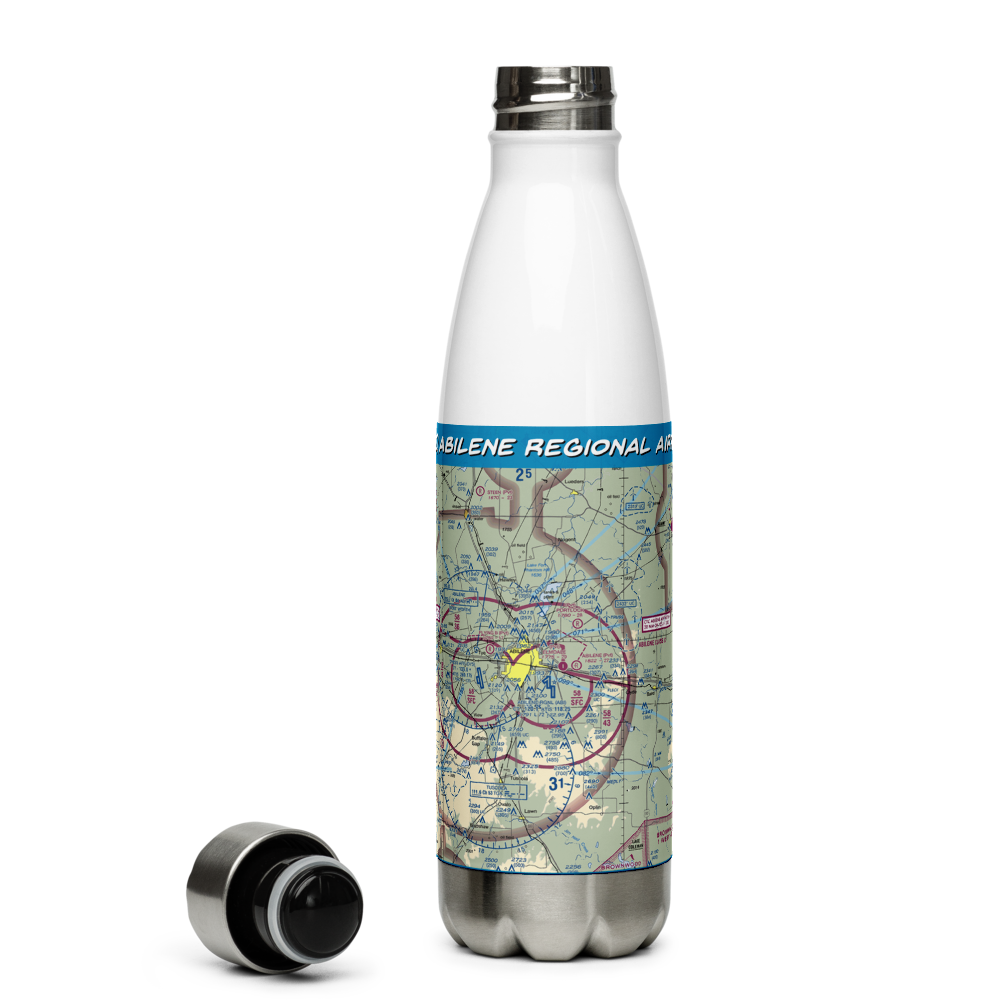 Abilene Regional Airport (ABI) VFR Sectional Water Bottle 
