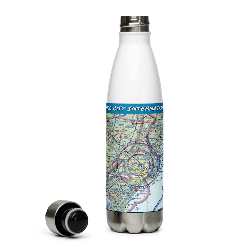 Atlantic City International Airport (ACY) VFR Sectional Water Bottle 