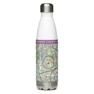 Lenawee County Airport (ADG) VFR Sectional Water Bottle