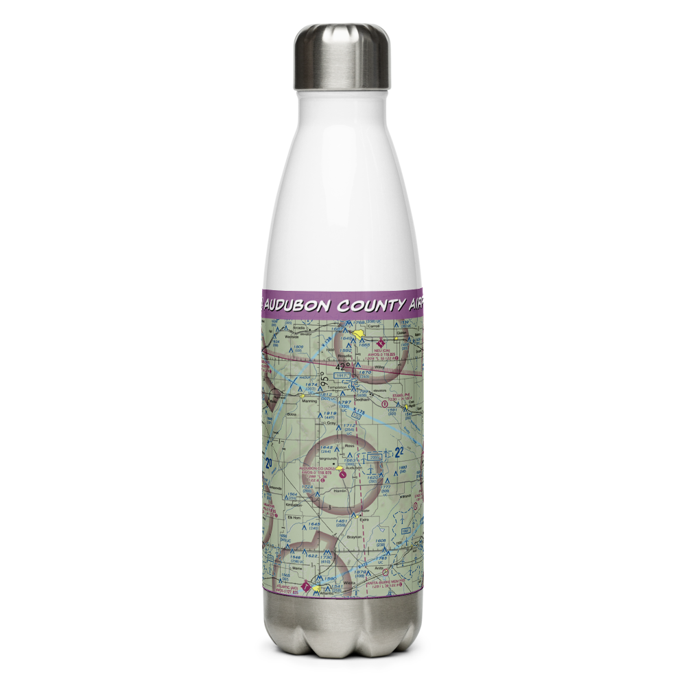 Audubon County Airport (ADU) VFR Sectional Water Bottle 