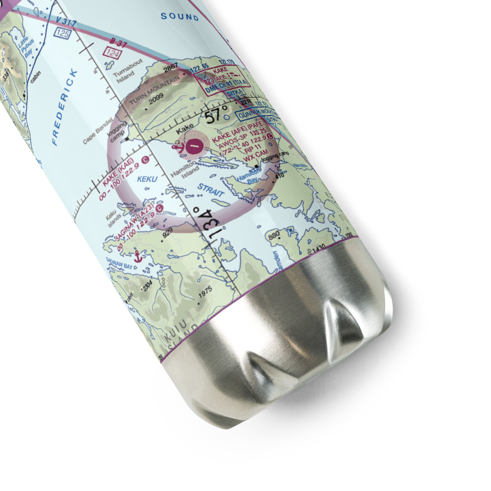 Kake Seaplane Base (KAE) VFR Sectional Water Bottle 