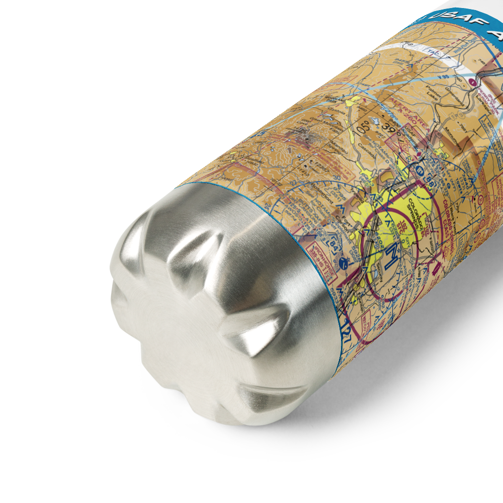 USAF Academy Airfield (AFF) VFR Sectional Water Bottle 