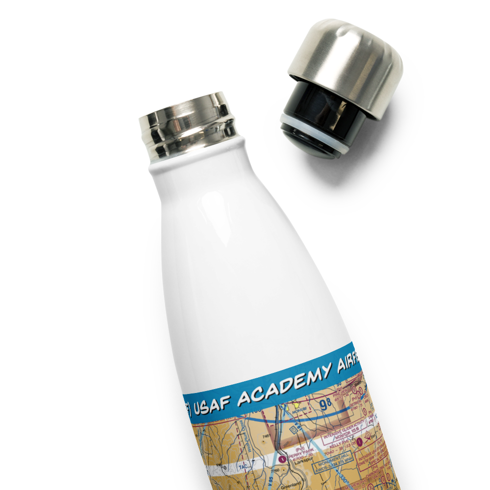 USAF Academy Airfield (AFF) VFR Sectional Water Bottle 