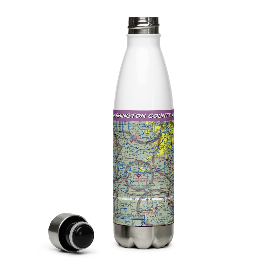 Washington County Airport (AFJ) VFR Sectional Water Bottle 
