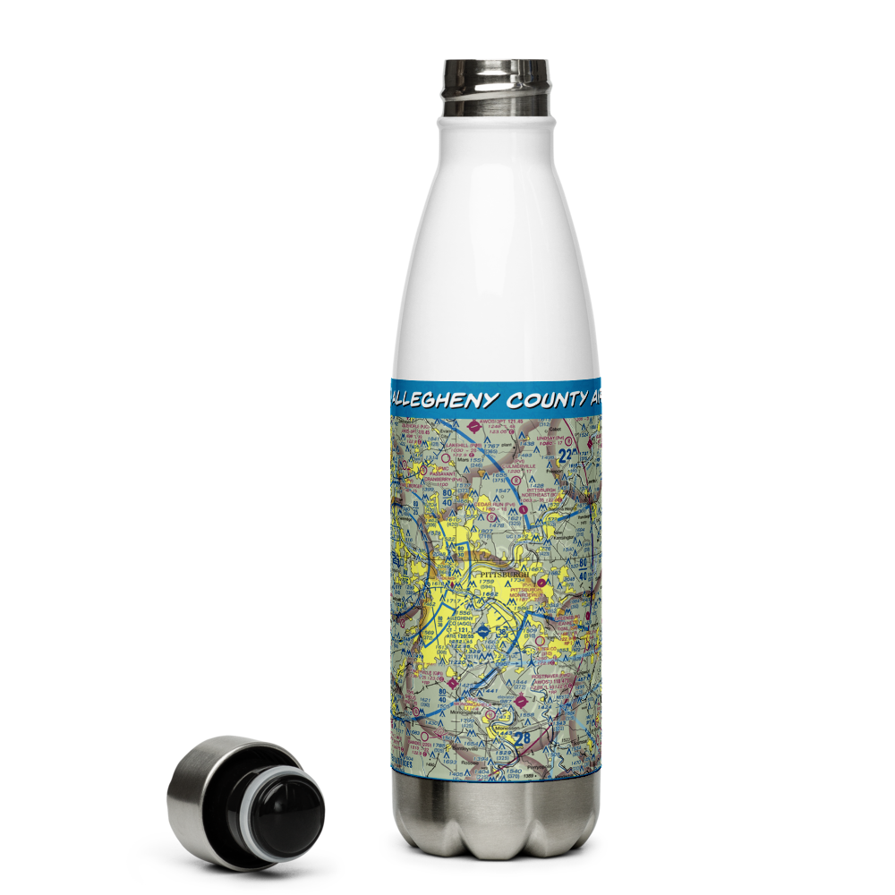 Allegheny County Airport (AGC) VFR Sectional Water Bottle 