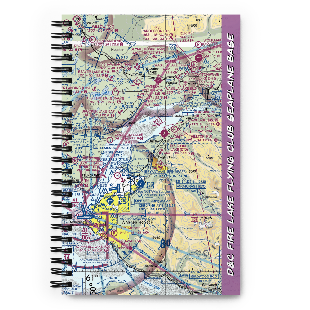D&C Fire Lake Flying Club Seaplane Base (D72) VFR Sectional Notebook 