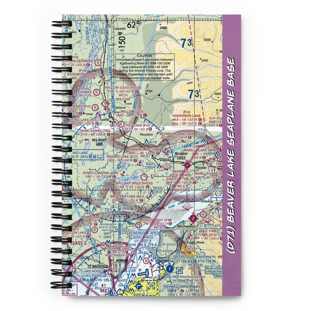 Beaver Lake Seaplane Base (D71) VFR Sectional Notebook 