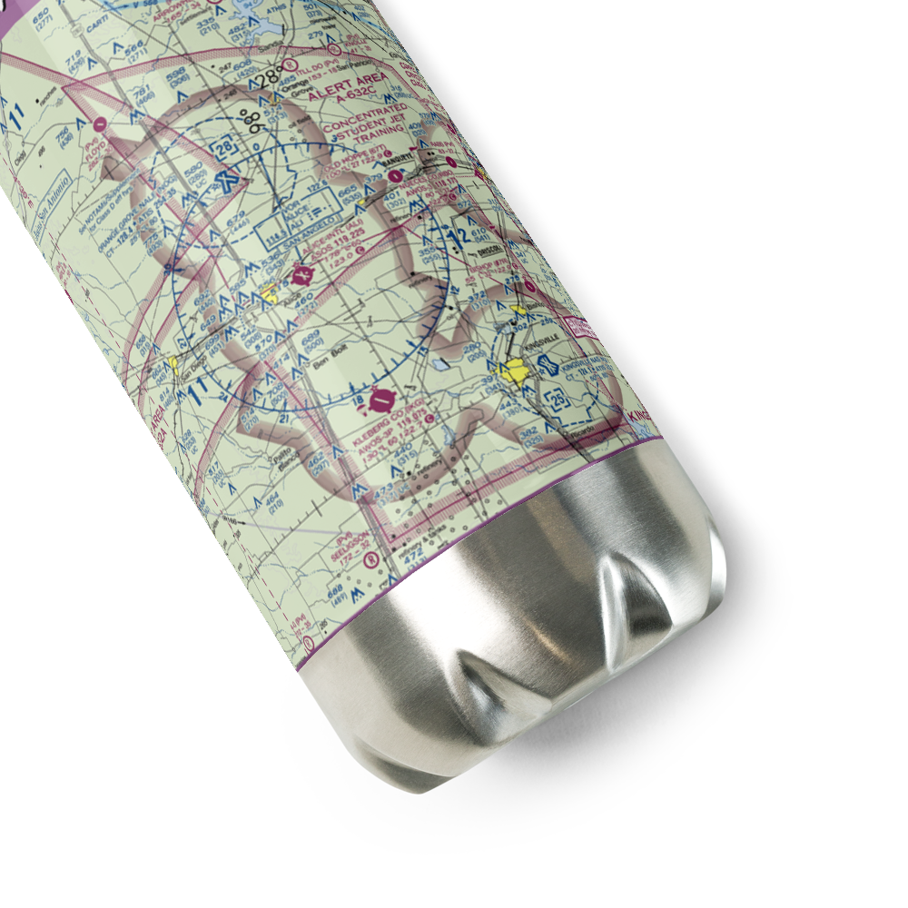 Alice International Airport (ALI) VFR Sectional Water Bottle 