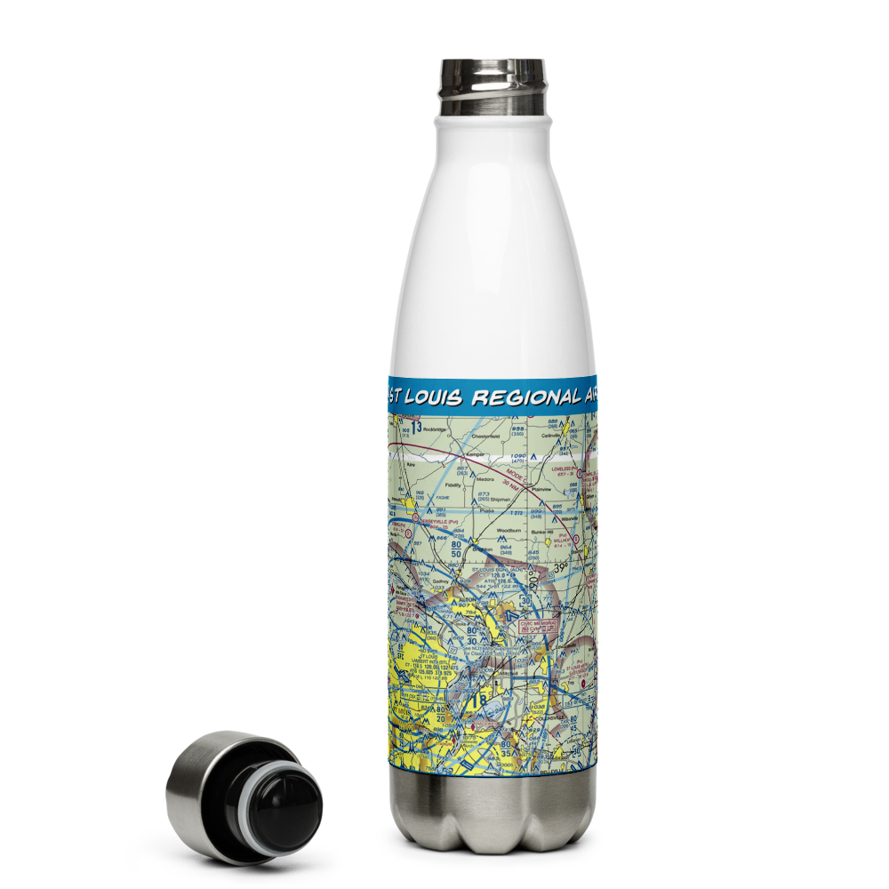 St Louis Regional Airport (ALN) VFR Sectional Water Bottle 
