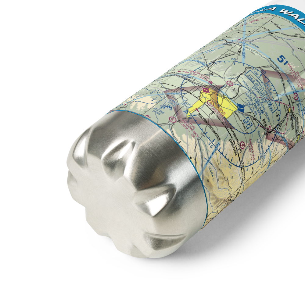 Walla Walla Regional Airport (ALW) VFR Sectional Water Bottle 