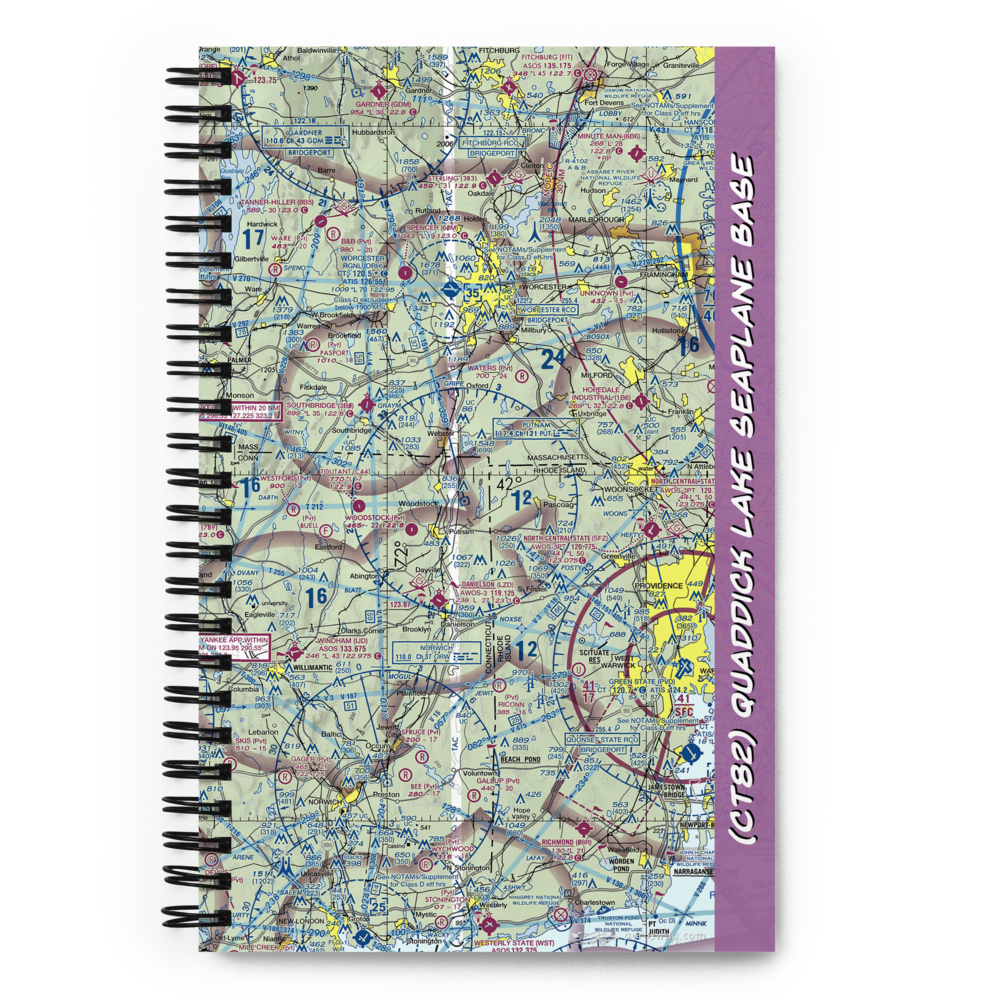 Quaddick Lake Seaplane Base (CT82) VFR Sectional Notebook 