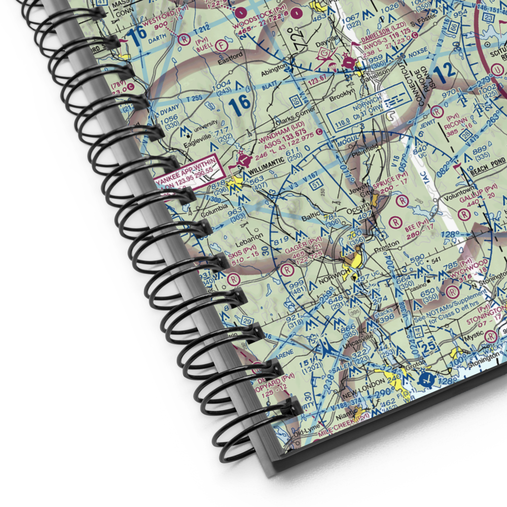 Quaddick Lake Seaplane Base (CT82) VFR Sectional Notebook 