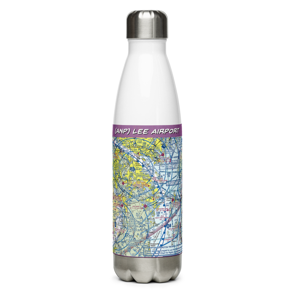 Lee Airport (ANP) VFR Sectional Water Bottle 