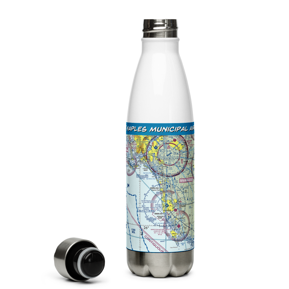 Naples Municipal Airport (APF) VFR Sectional Water Bottle 