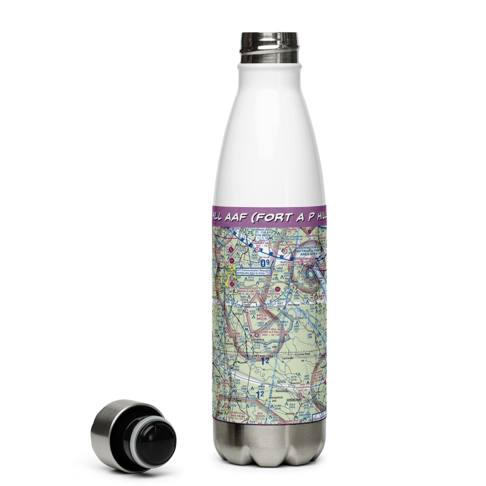 A P Hill AAF (Fort A P Hill) Airport (APH) VFR Sectional Water Bottle 