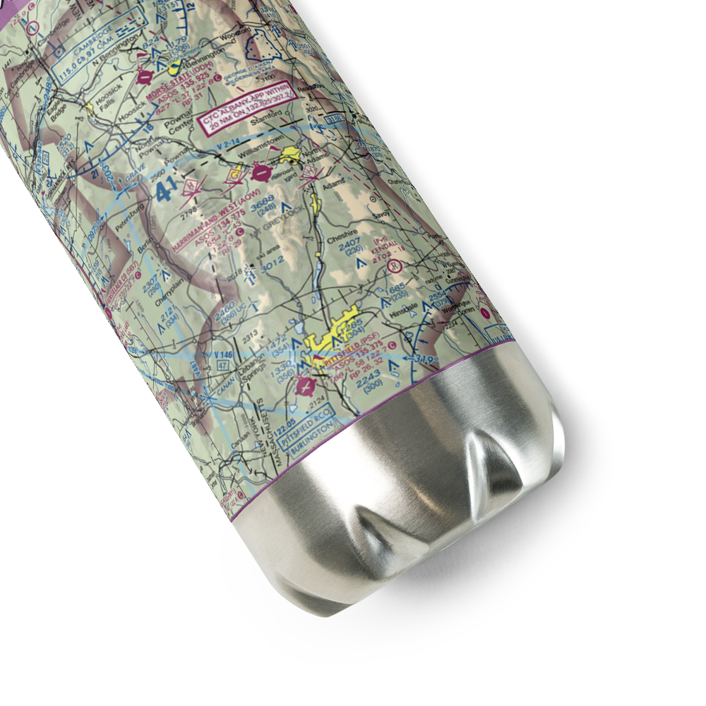 Harriman and West Airport (AQW) VFR Sectional Water Bottle 